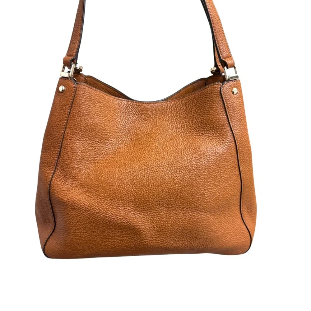 Kate Spade New York Leila medium triple compartment shoulder bag brown leather